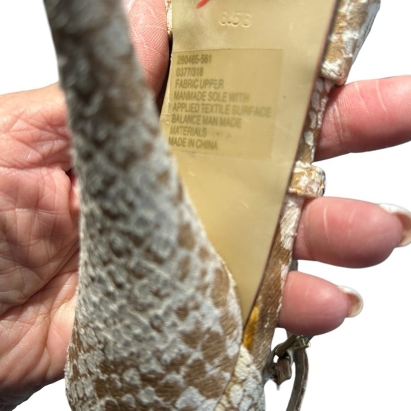 Colin Stuart Snakeskin Print Platform Heels Sz 6.5 - Picture 8 of 10